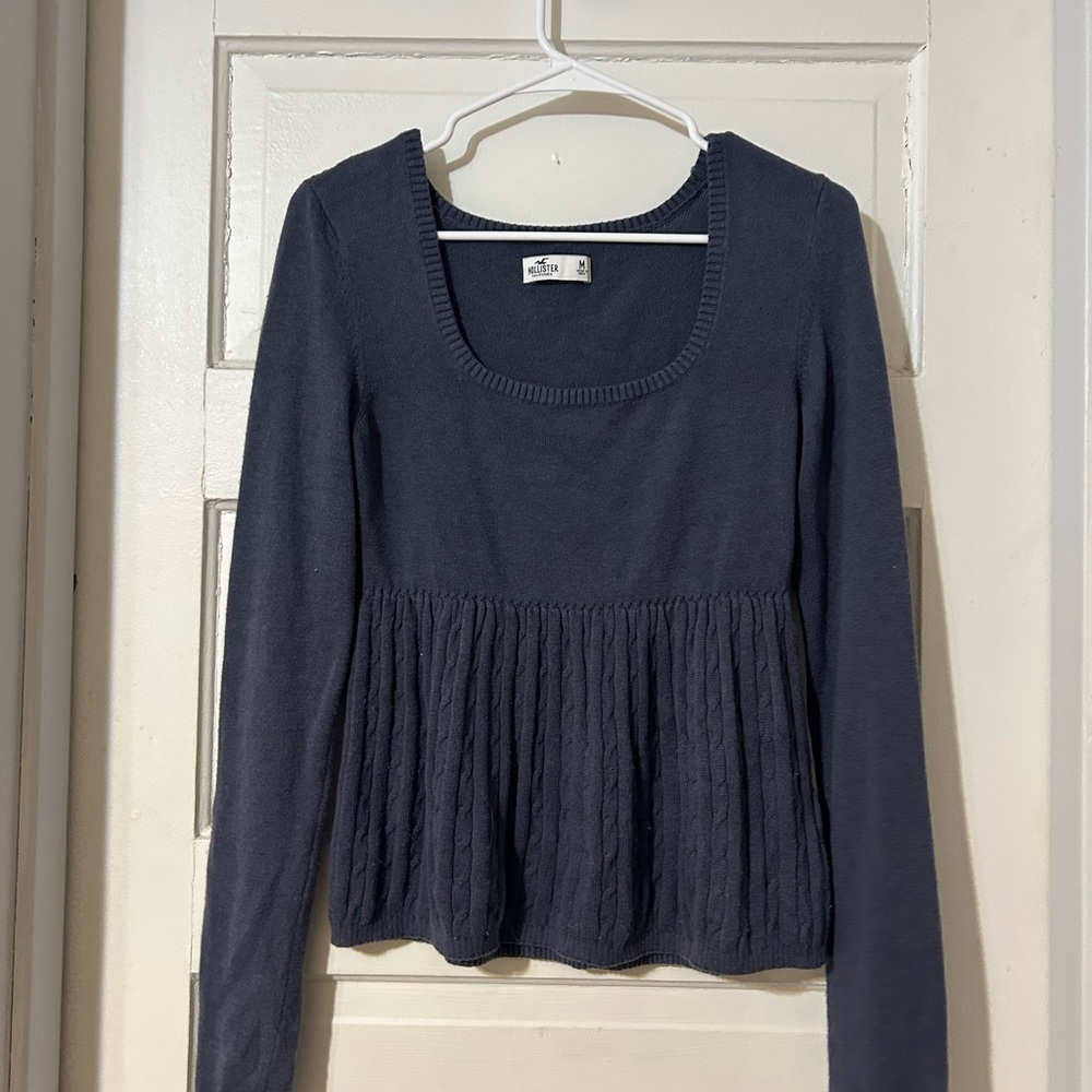 Hollister Dark Blue Knit Top